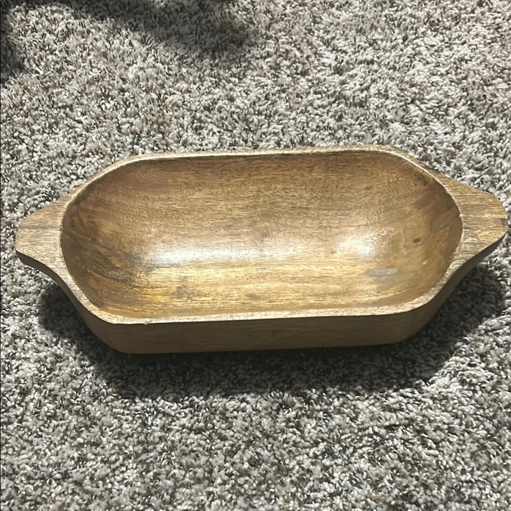Rustic Wooden Decorative Bowl